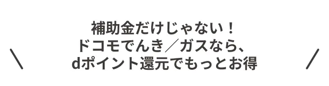 ドコモでんきで、お得なdポイント還元を実現。お申込みはこちらから