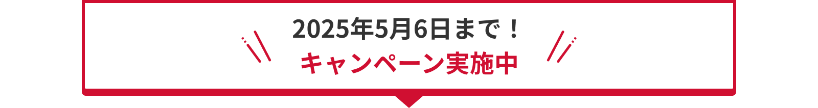 2025年5月6日まで！キャンペーン実施中